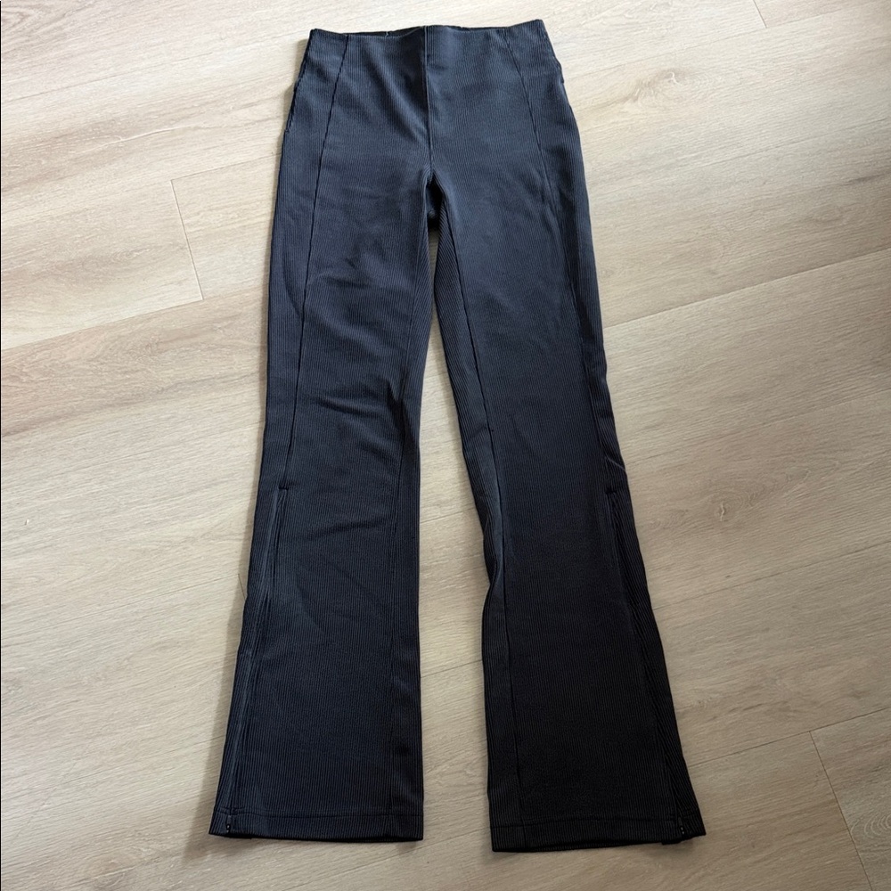 Lululemon Black Ribbed Flare Pants